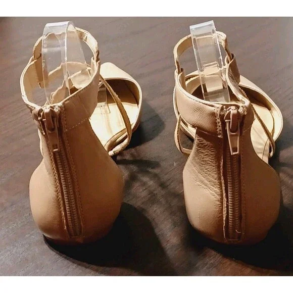 Nine West Beige Leather  Pointed Toe Flats Women's Size 9 - Picture 5 of 7